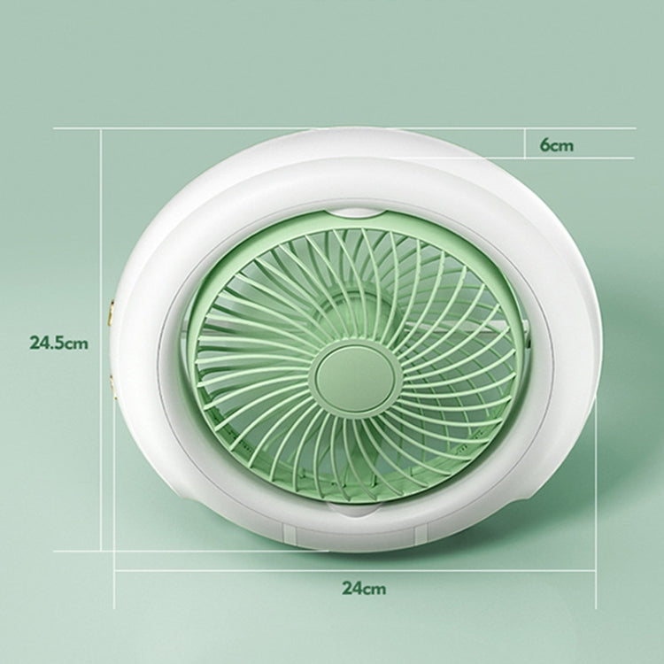 Nachtlicht Desktop Faltventilator Outdoor Camping Hängender Mini Ventilator, Farbe: Grün Verbesserte | Karnz