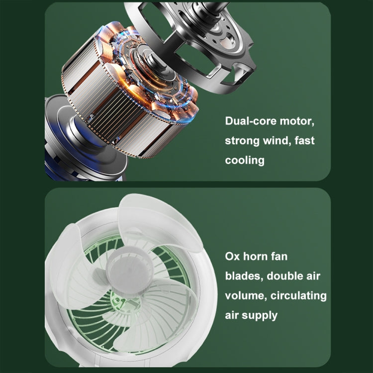 Nachtlicht Desktop Faltventilator Outdoor Camping Hängender Mini Ventilator, Farbe: Grün Verbesserte | Karnz