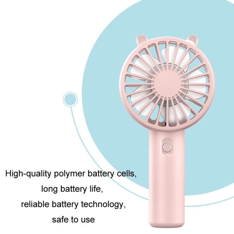 Mini USB Handheld Fan Wiederaufladbar Tragbar Desktop Telefonhalter (Pink) | Karnz