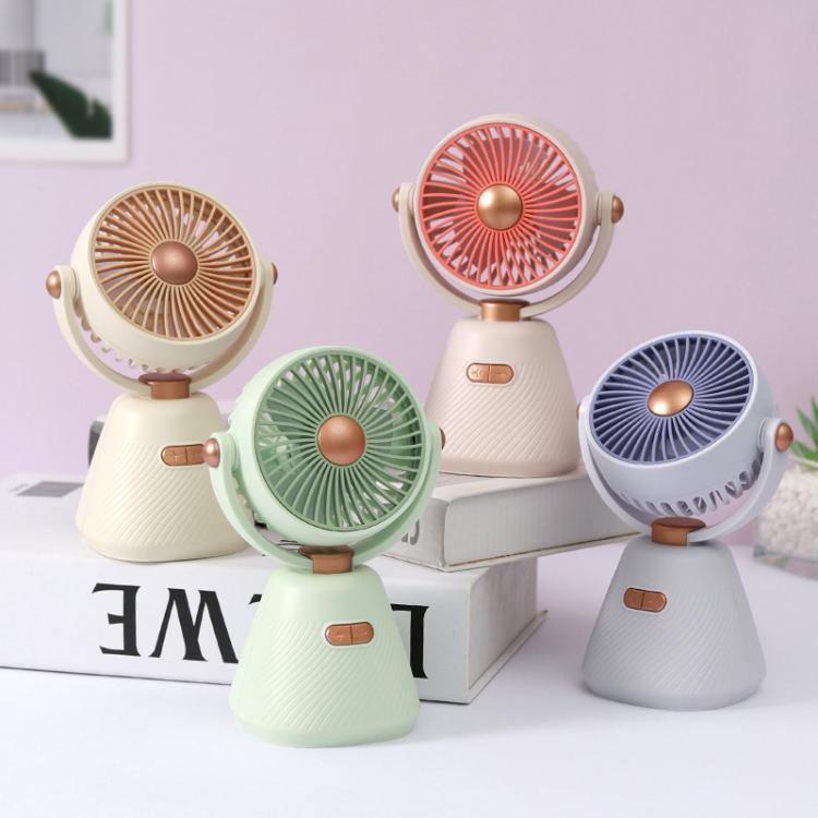 Desktop 100-Geschwindigkeits Mini Studenten Schlafzimmer Ventilator Tragbarer USB Aufladbarer Desktop Kleiner Ventilator (Beige) | Karnz
