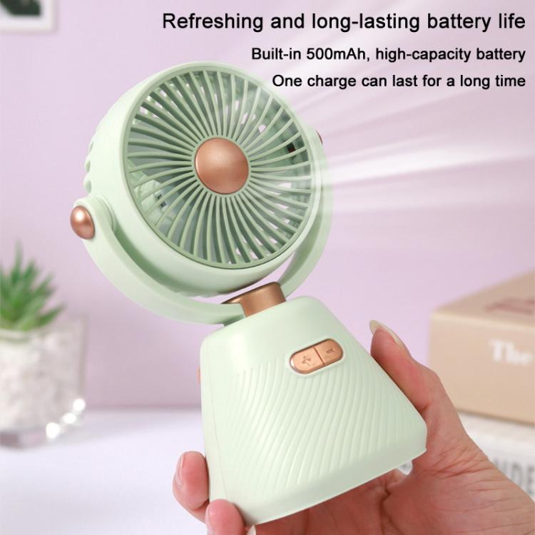 Desktop 100-Geschwindigkeits Mini Studenten Schlafzimmer Ventilator Tragbarer USB Aufladbarer Desktop Kleiner Ventilator (Beige) | Karnz