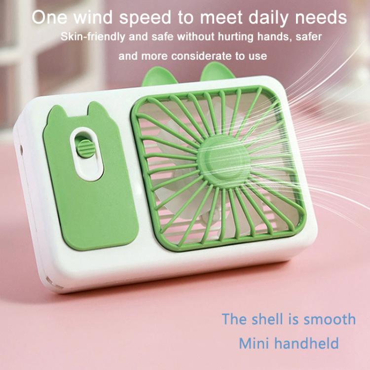Niedlicher Cartoon-Kitten-Kamera Handheld Großer Wind Wiederaufladbarer Ventilator Mit Ständer Tischventilator (Rosa) | Karnz