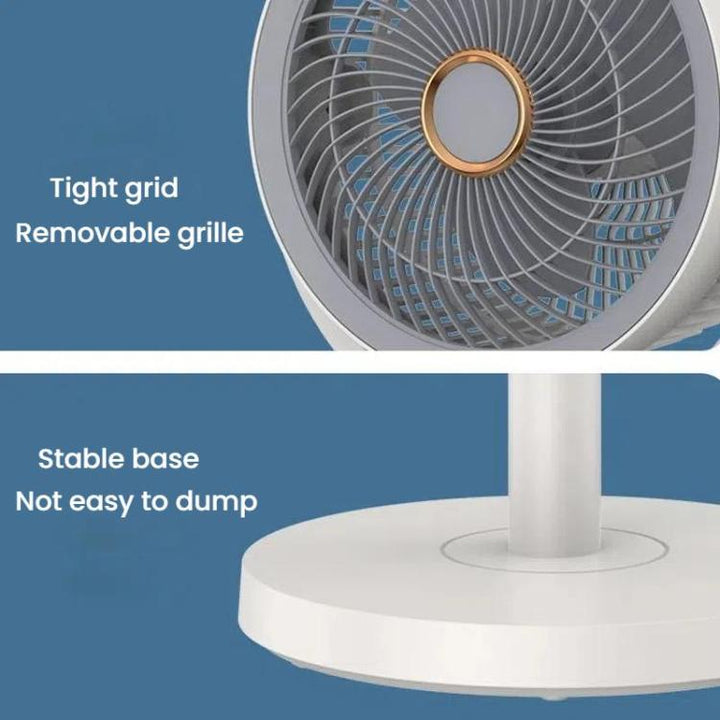 Luftzirkulationsventilator Turbo Licht Konvektionsstandventilator mit Fernbedienung Timer Bodenventilator, Stil: Wiederaufladbar | Karnz