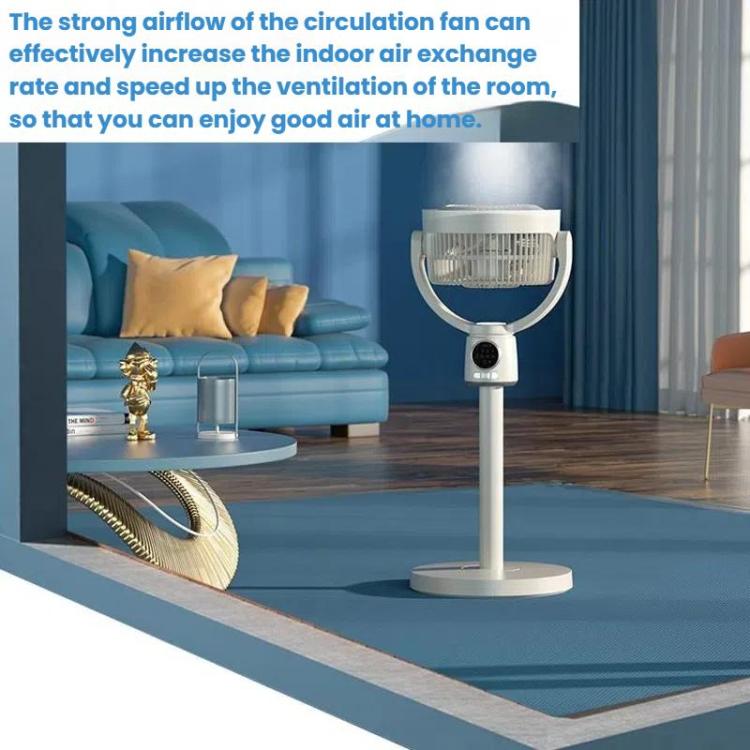 Luftzirkulationsventilator Turbo Licht Konvektionsstandventilator mit Fernbedienung Timer Bodenventilator, Stil: Wiederaufladbar | Karnz