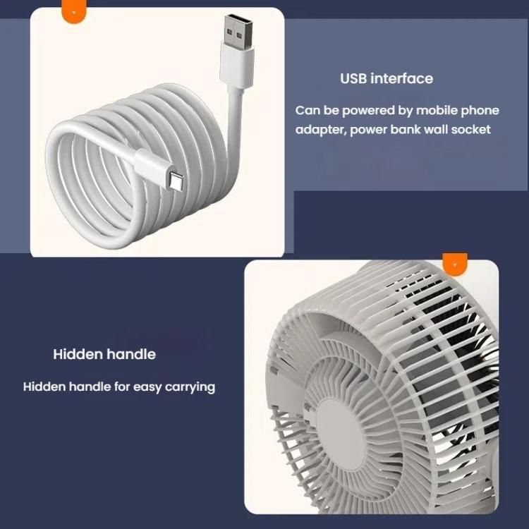 USB Luftzirkulationsventilator Büro Desktop Kleiner Ventilator, Stil: Wiederaufladbar | Karnz