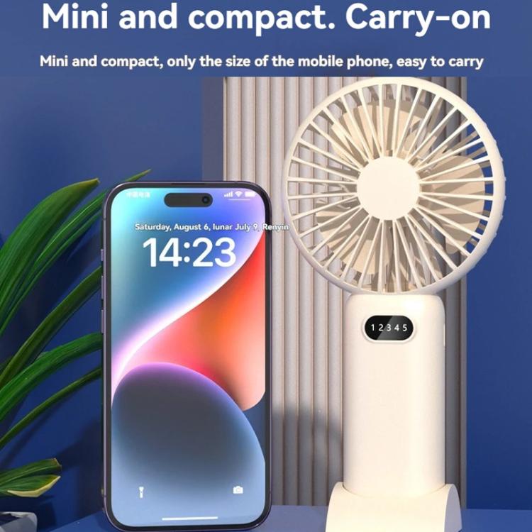 5-Gang Windgeschwindigkeits-Handheld-USB-Lade-Kleiner Ventilator Mit Tischständer (Dunkelblau) | Karnz