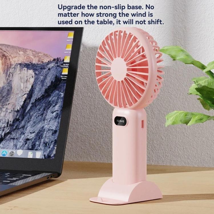 5-Gang Windgeschwindigkeits-Handheld-USB-Lade-Kleiner Ventilator Mit Tischständer (Dunkelblau) | Karnz
