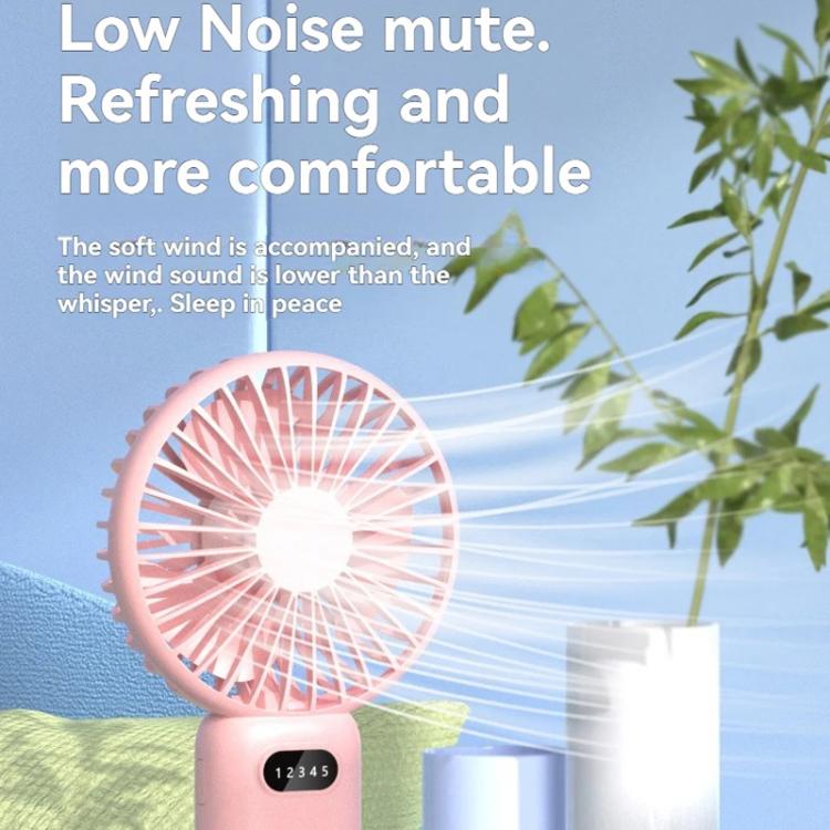 5-Gang Windgeschwindigkeits-Handheld-USB-Lade-Kleiner Ventilator Mit Tischständer (Dunkelblau) | Karnz