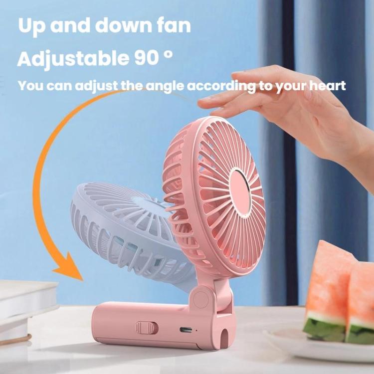 Faltender hängender Regenschirmventilator USB Handheld tragbarer Regenschirmclipventilator kompakter Desktopventilator (Rosa) | Karnz
