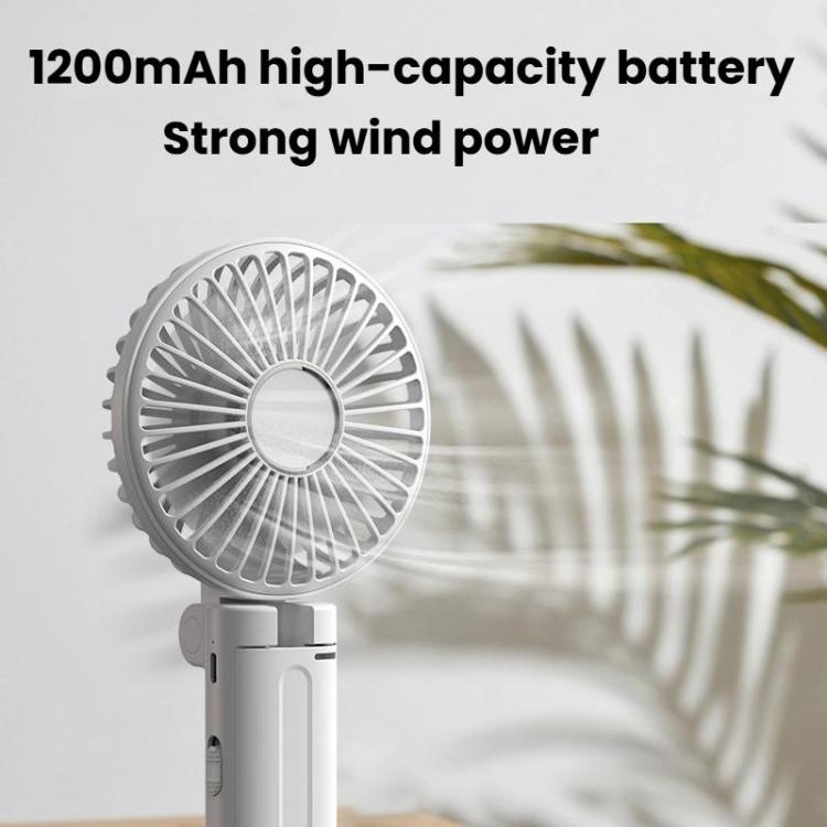 Faltender hängender Regenschirmventilator USB Handheld tragbarer Regenschirmclipventilator kompakter Desktopventilator (Weiß) | Karnz