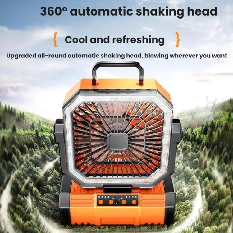 Fernbedienung USB oszillierender Ventilator tragbar Licht für Camping (Grün) | Karnz