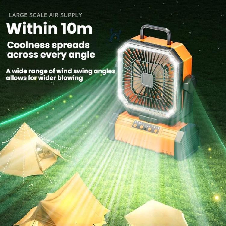 Fernbedienung USB oszillierender Ventilator tragbar Licht für Camping (Grün) | Karnz
