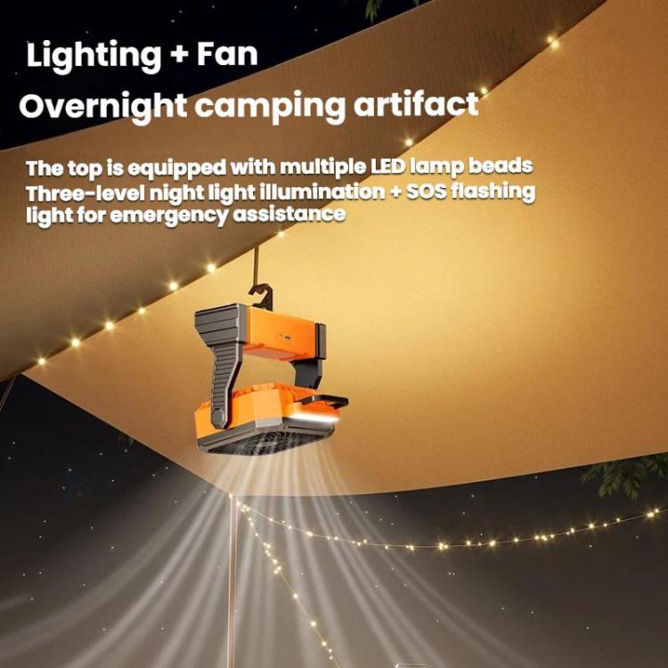 Fernbedienung USB oszillierender Ventilator tragbar Licht für Camping (Grün) | Karnz