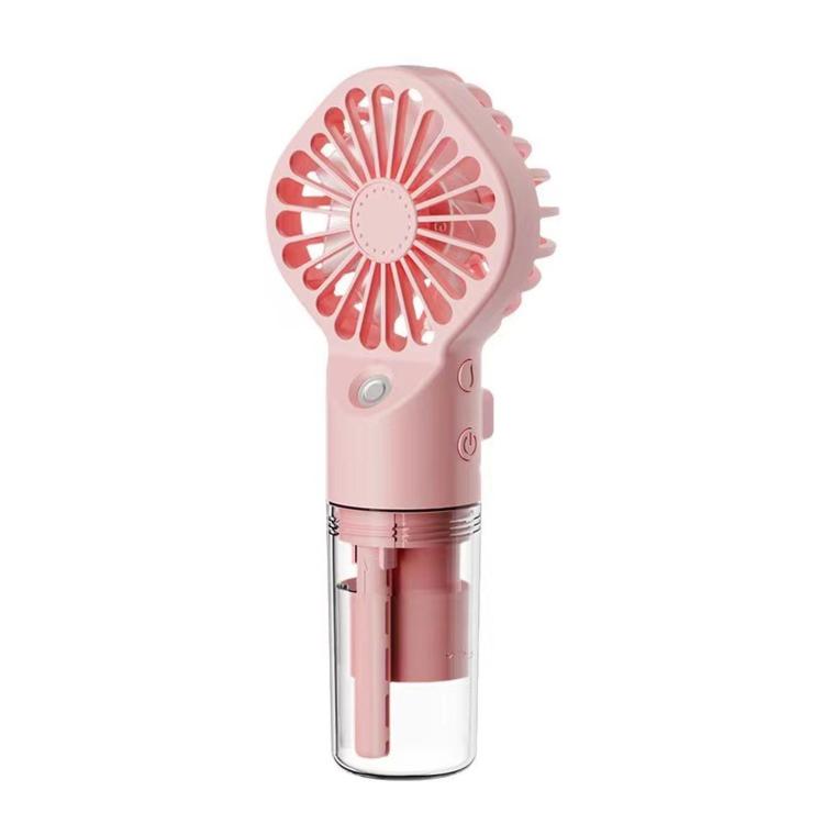 Handheld Misting Fan Tragbarer Wasser Spray Ventilator Typ-C Wiederaufladbarer Mini Persönlicher Gesicht Nebel Ventilator (F3 Pink) | Karnz