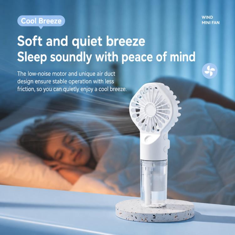 Handheld Misting Fan Tragbarer Wasser Spray Ventilator Typ-C Wiederaufladbarer Mini Persönlicher Gesicht Nebel Ventilator (F3 Pink) | Karnz