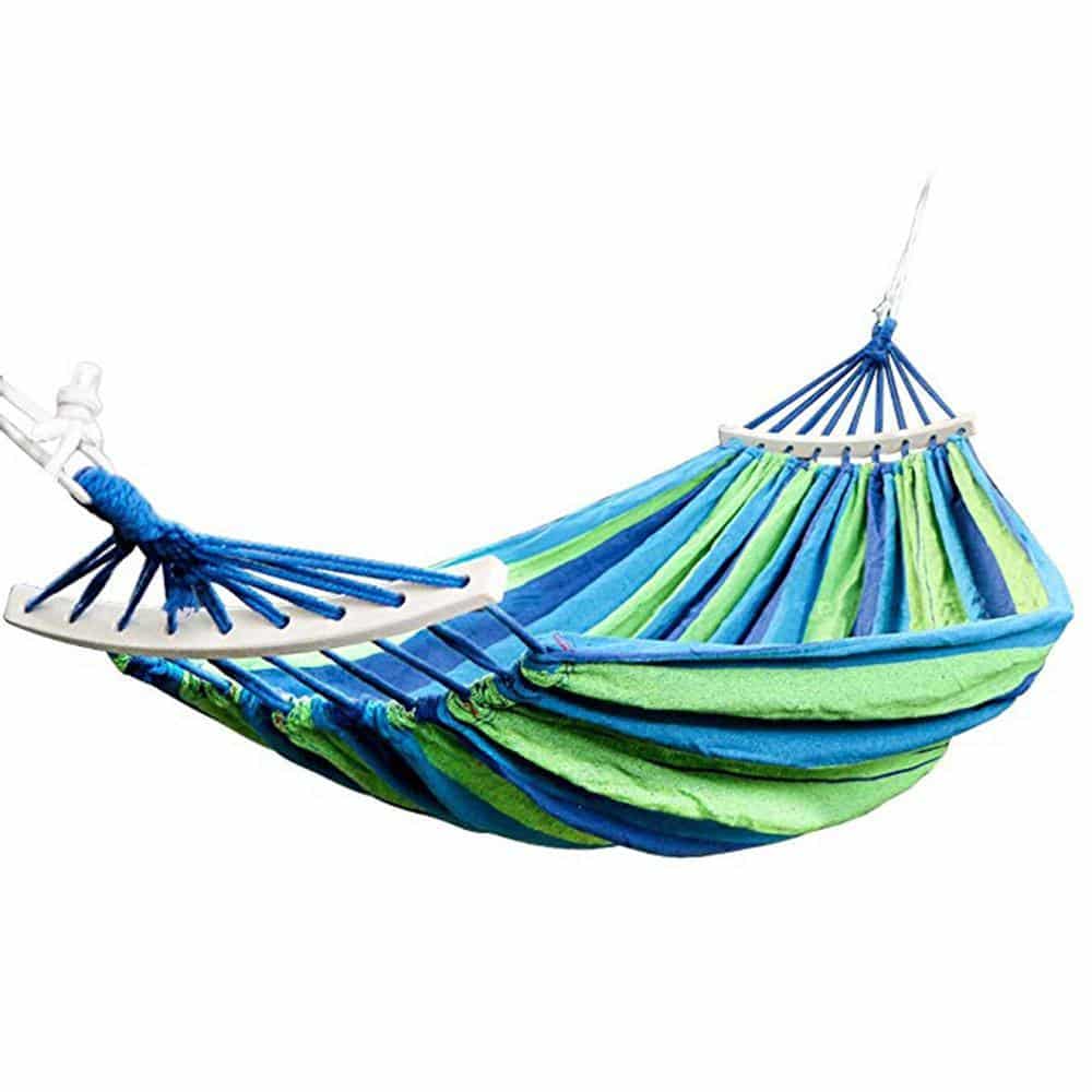 Hängematte - von Camping Hammock (blau gestreift) | Karnz