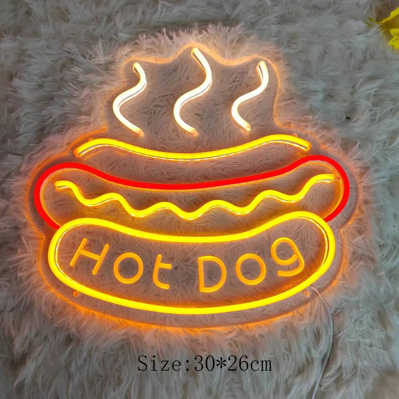 Neon Fast Food Schild – Leuchtendes Tacos Design, LED Nachtlicht für Restaurants und Küchen | Karnz