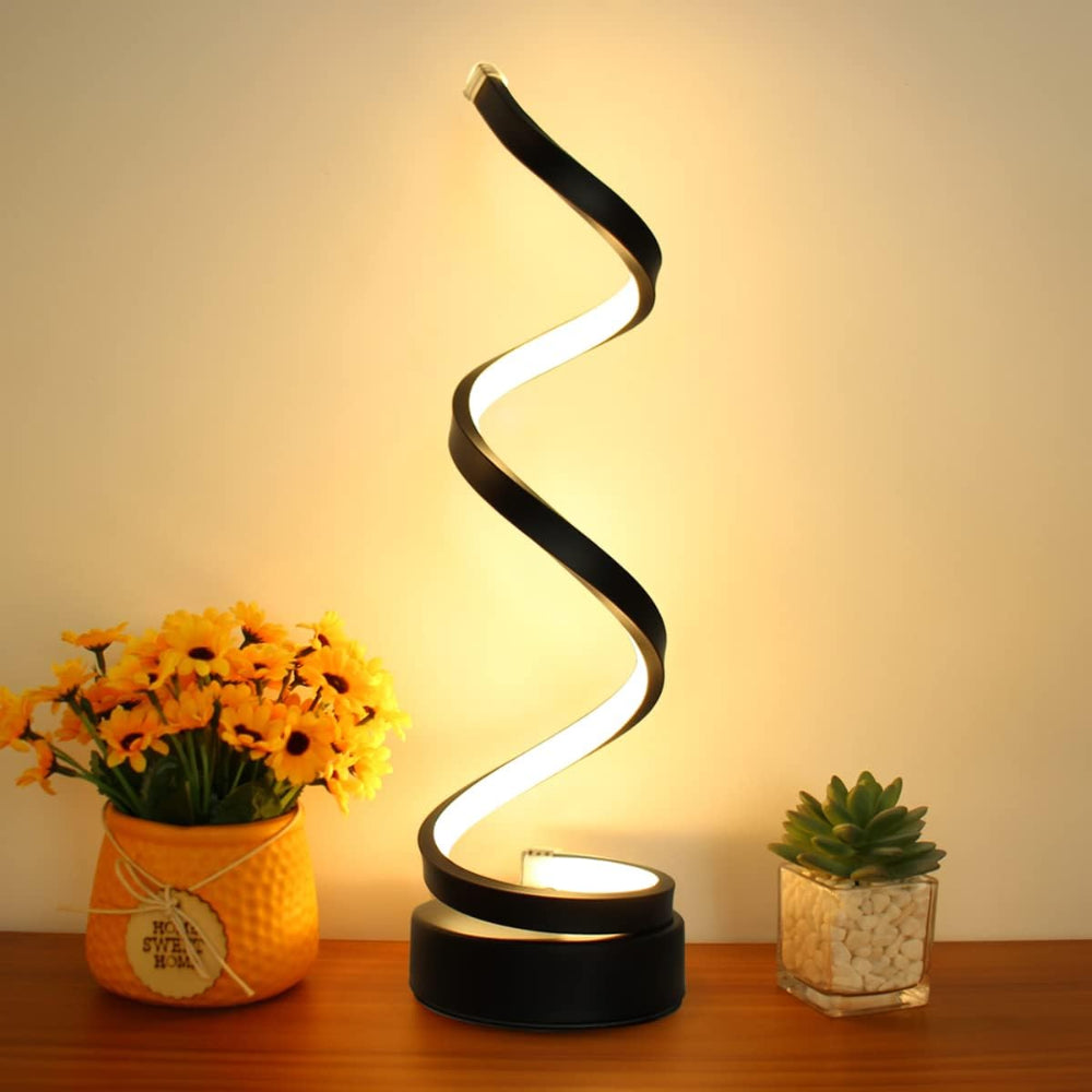 SpiralLight LED Tischlampe mit dimmbarem Licht und Touch-Steuerung | Karnz