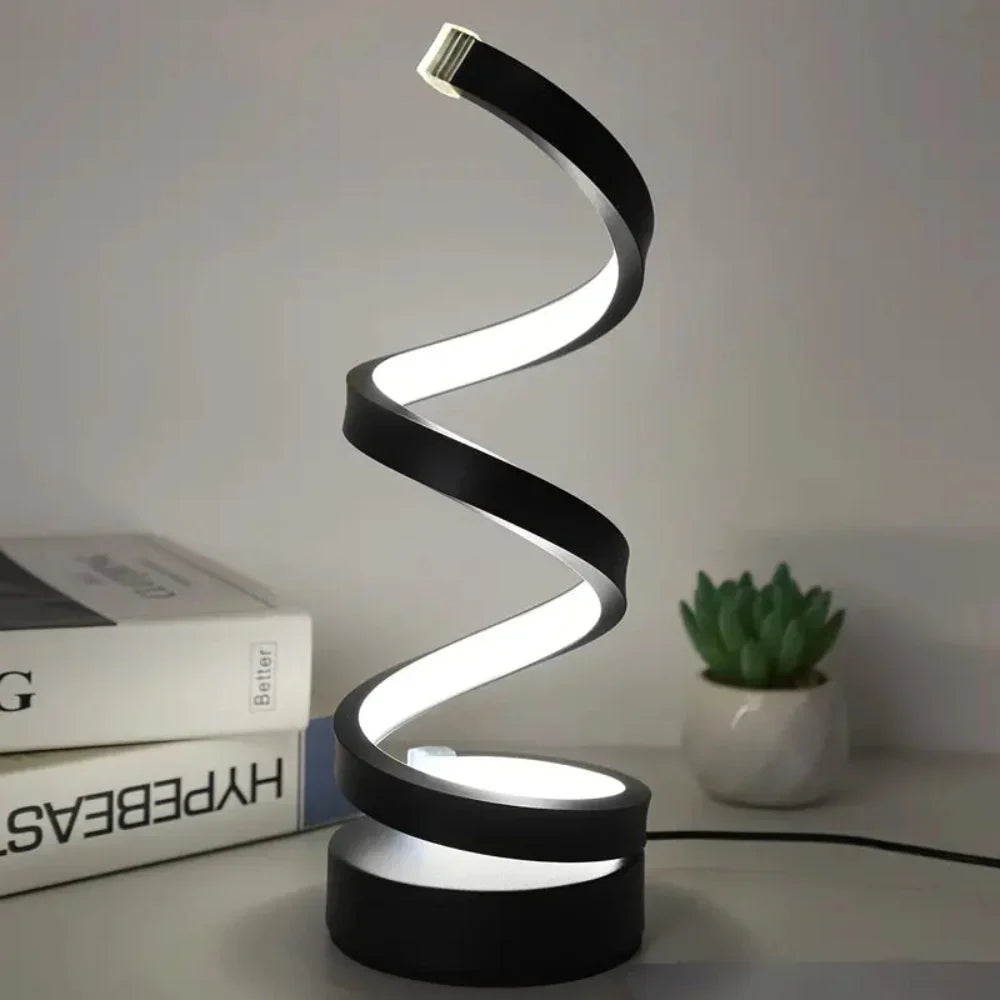SpiralLight LED Tischlampe mit dimmbarem Licht und Touch-Steuerung | Karnz