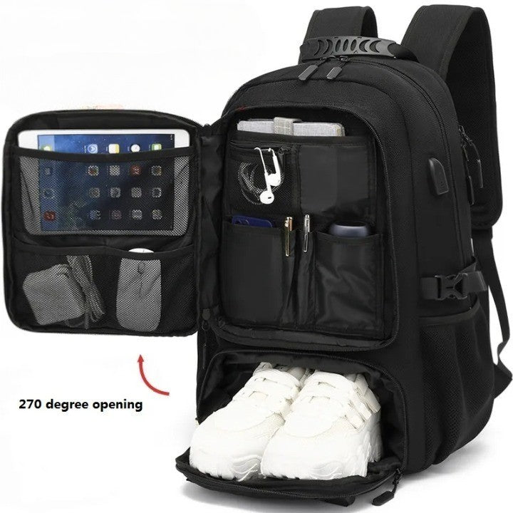 Tech Trek Pro 50-80L Der Ultimative Rucksack Mit USB-Anschluss | Karnz