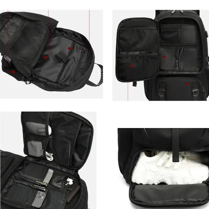 Tech Trek Pro 50-80L Der Ultimative Rucksack Mit USB-Anschluss | Karnz