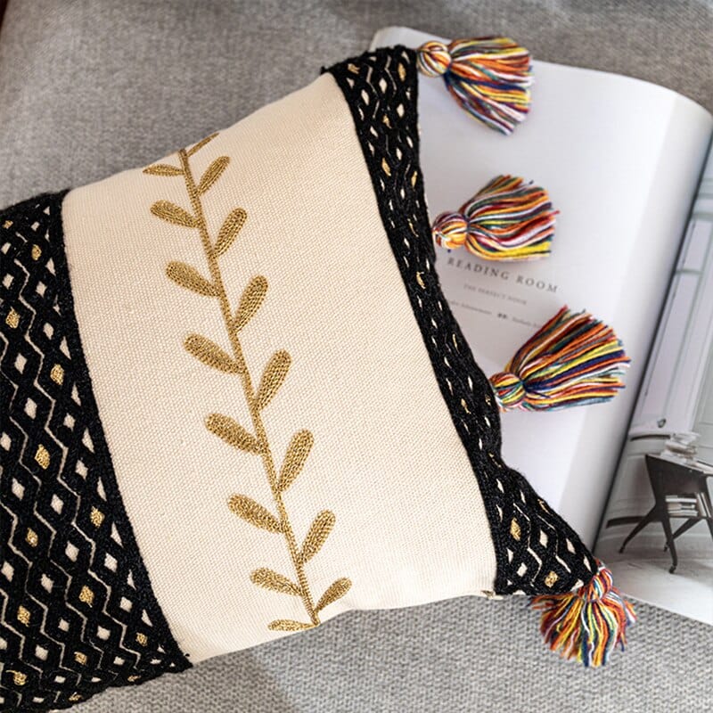Texturiertes-Tassel Kissenbezug | Karnz