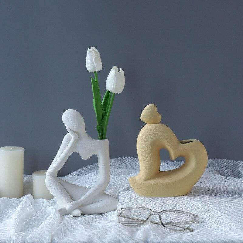 Thinking Man Art Vasen Karnz