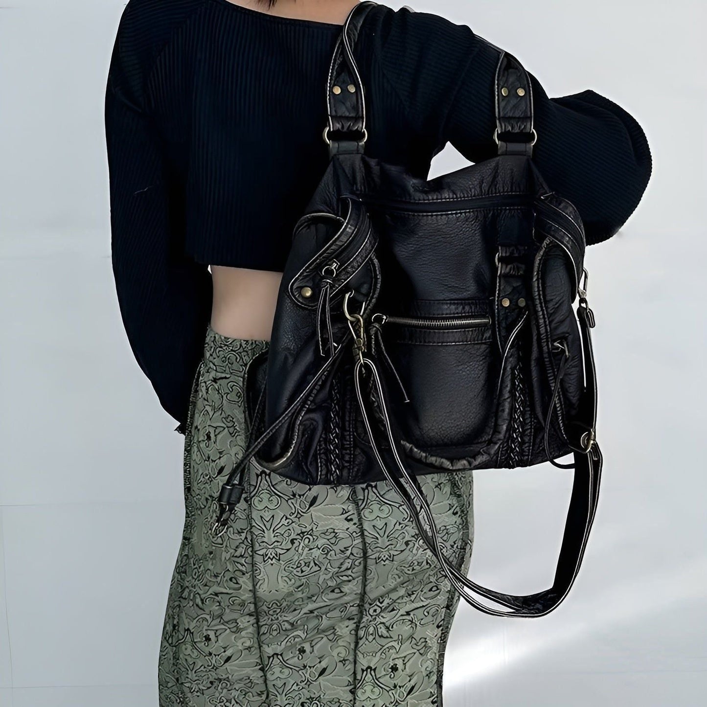 Schultertasche aus echtem Leder – Hochwertig und elegant | Perfekt für Alltag und Büro