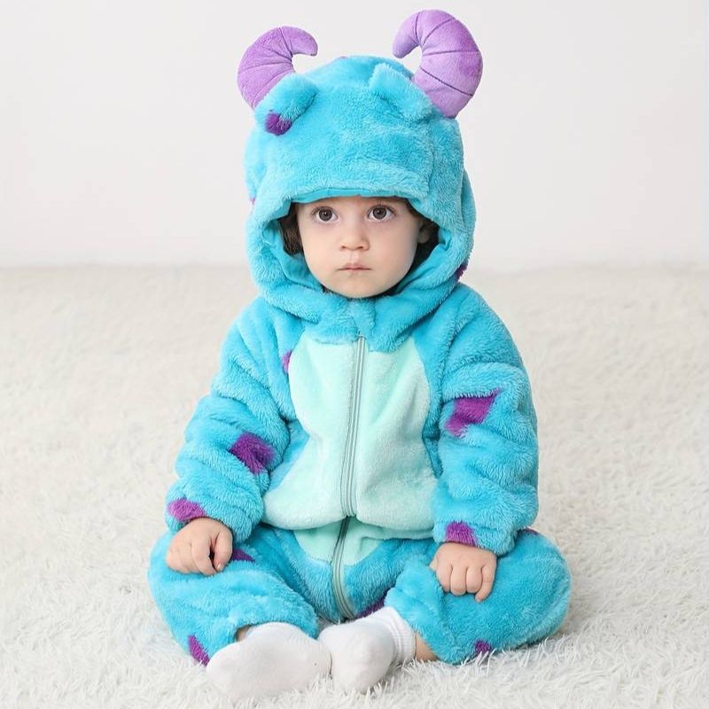 Kleinkind-Tier-Overall | Weicher Baby-Body aus Baumwolle und hypoallergenem Fleece