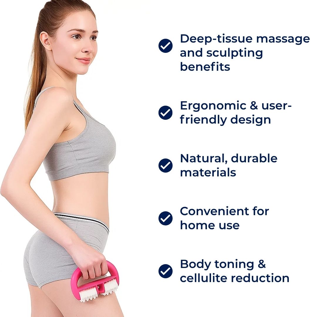 ToneWood | Massageroller gegen Cellulite – Tiefengewebeskulptur – Naturholz – Körperstraffung zu Hause Karnz