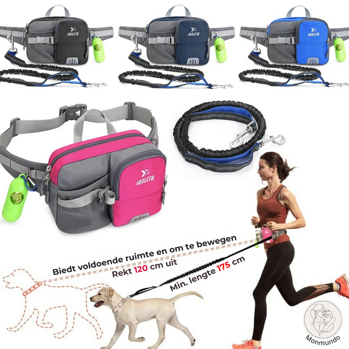 Hunde-Leine Hüfttasche Set | Karnz