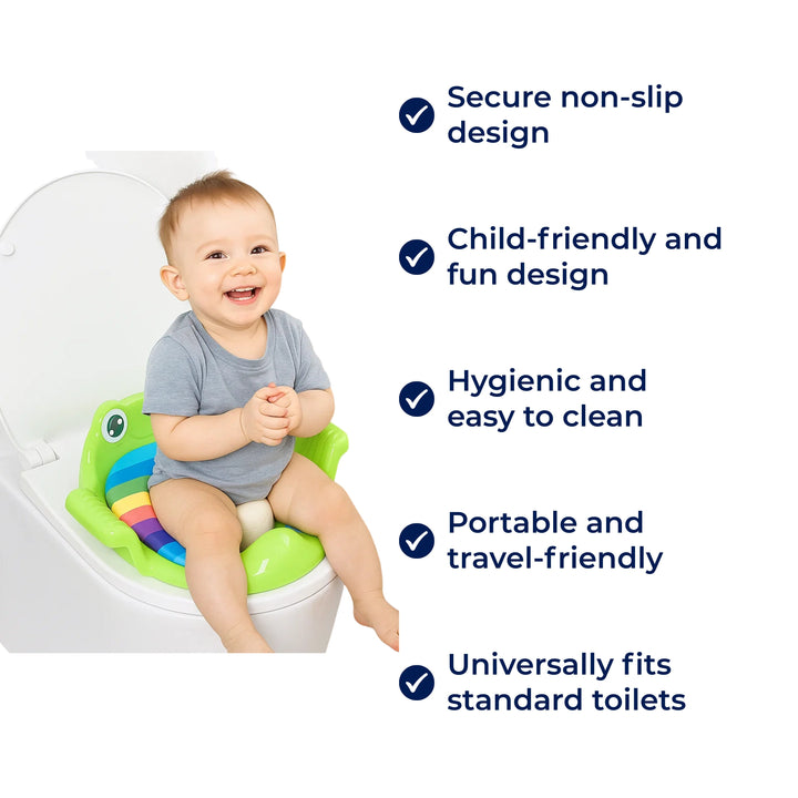 TrainEase | Tragbarer Toilettensitz – Sicheres, rutschfestes Design – Leicht zu reinigender Kunststoff – Kompakte Reise-Lösung für das Töpfchentraining von Kleinkindern Karnz