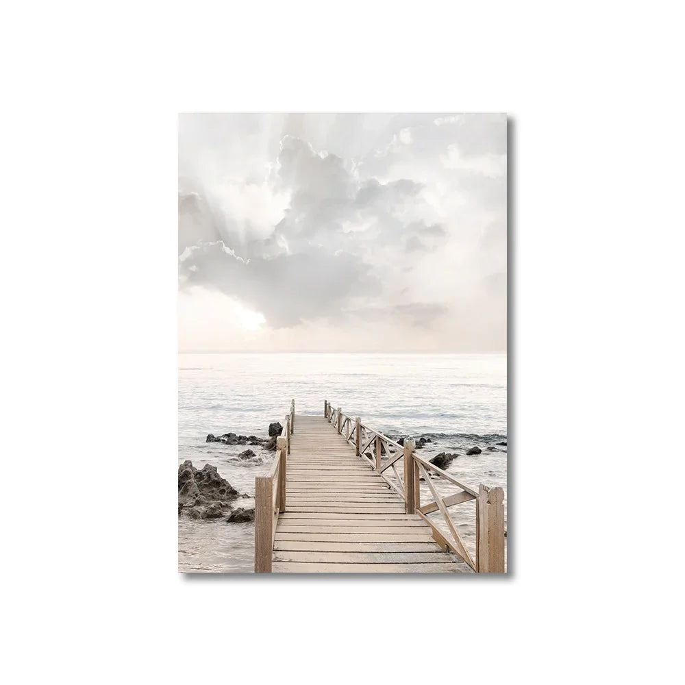 Ruhige Seegras Strand Küstenlandschaft Wandkunst Feine Kunstleinwand Drucke Skandinavische Bilder Der Ruhe Für Inspirierende Wohnzimmerdekoration