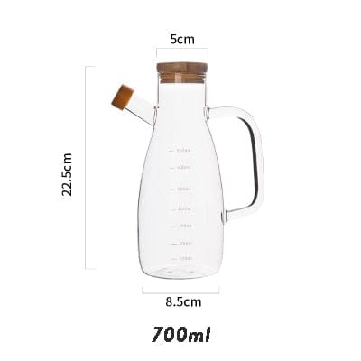 Transparentes Glasölflasche mit Griff | Karnz