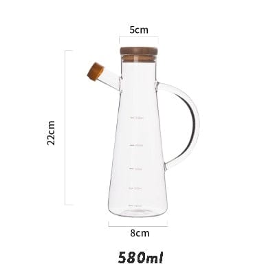 Transparentes Glasölflasche mit Griff | Karnz