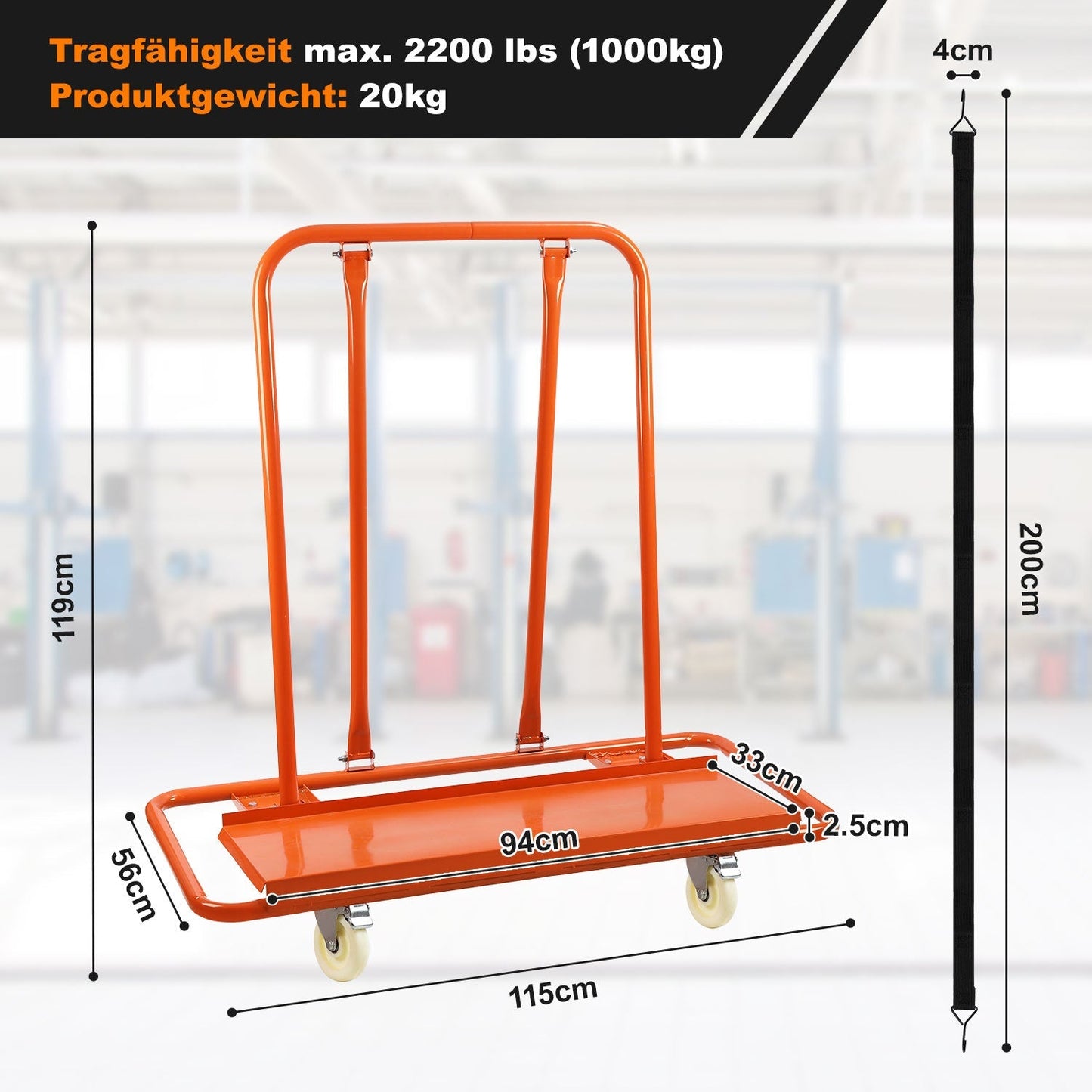 Plattenwagen Transportwagen bis 1000kg | Karnz