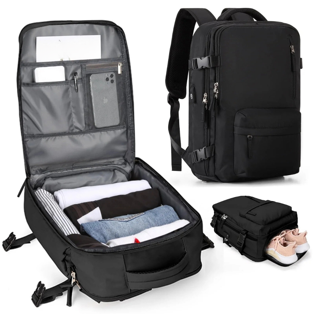 Reise-Rucksack | Große Fächer, Schuhfach