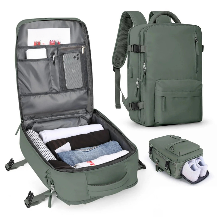Reise-Rucksack | Große Fächer, Schuhfach