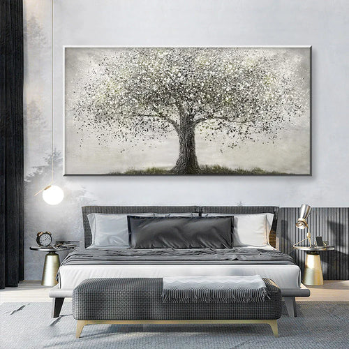 Tree Of Life Wandkunst Fine Art Leinwanddruck Moderner Schwarz-Weiß-Posterbild Für Wohnzimmer Schlafzimmer Home Office Kunst Dekor