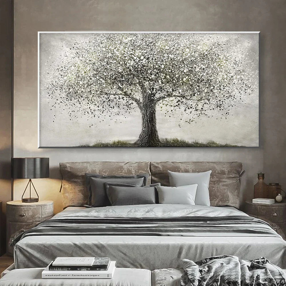 Tree Of Life Wandkunst Fine Art Leinwanddruck Moderner Schwarz-Weiß-Posterbild Für Wohnzimmer Schlafzimmer Home Office Kunst Dekor