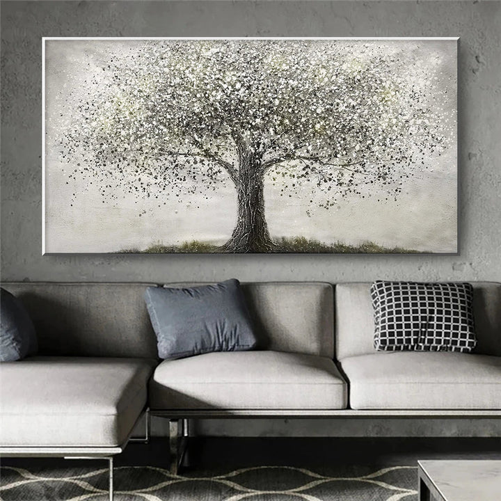 Tree Of Life Wandkunst Fine Art Leinwanddruck Moderner Schwarz-Weiß-Posterbild Für Wohnzimmer Schlafzimmer Home Office Kunst Dekor