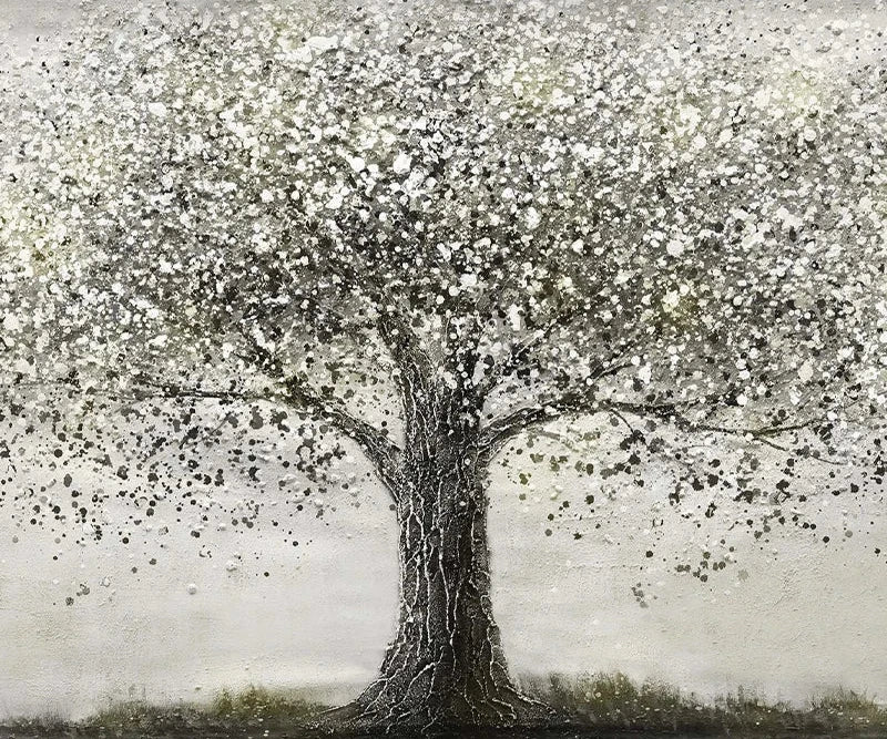 Tree Of Life Wandkunst Fine Art Leinwanddruck Moderner Schwarz-Weiß-Posterbild Für Wohnzimmer Schlafzimmer Home Office Kunst Dekor