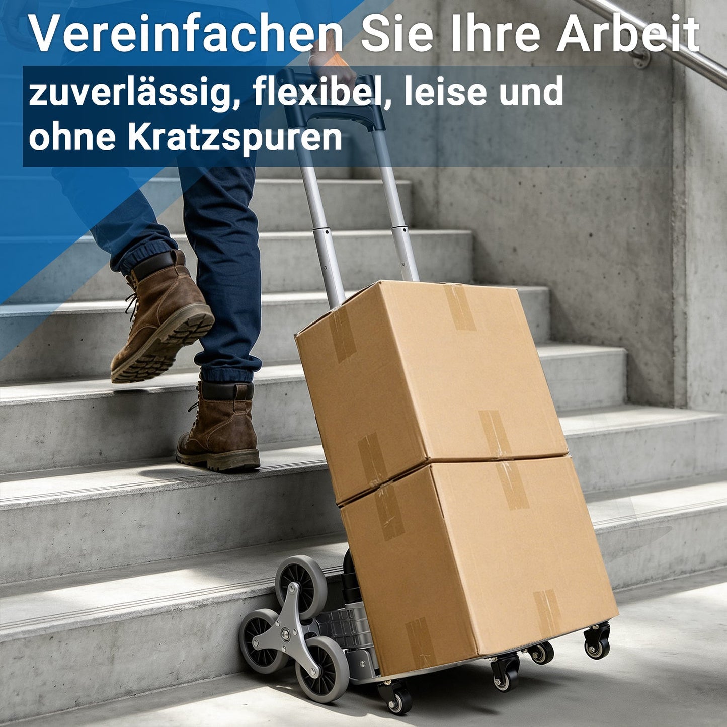 Treppensteiger Sackkarre Klappbar Treppenhandwagen bis 75kg | Karnz