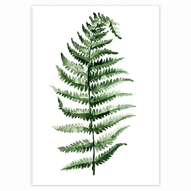 Tropische grüne Blätter Monstera-Farn-Palme Wandkunst feine Kunst Leinwanddruck Aquarellplakate Bilder für das Wohnzimmer nordische Wohnkultur