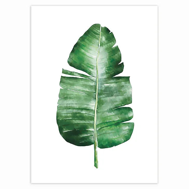 Tropische grüne Blätter Monstera-Farn-Palme Wandkunst feine Kunst Leinwanddruck Aquarellplakate Bilder für das Wohnzimmer nordische Wohnkultur