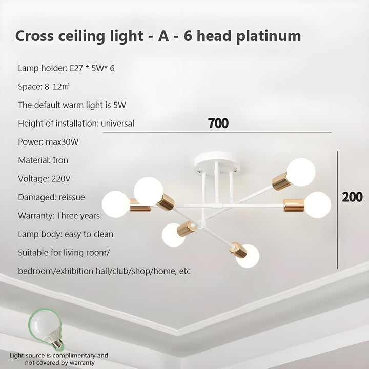 Kreative LED Hängeleuchte – Vintage Antik Gold Kronleuchter für Wohnzimmer & Esszimmer | Karnz