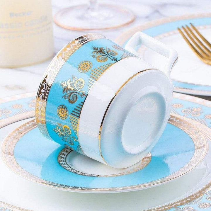 Türkis 4-teiliges Dinner-Set Karnz