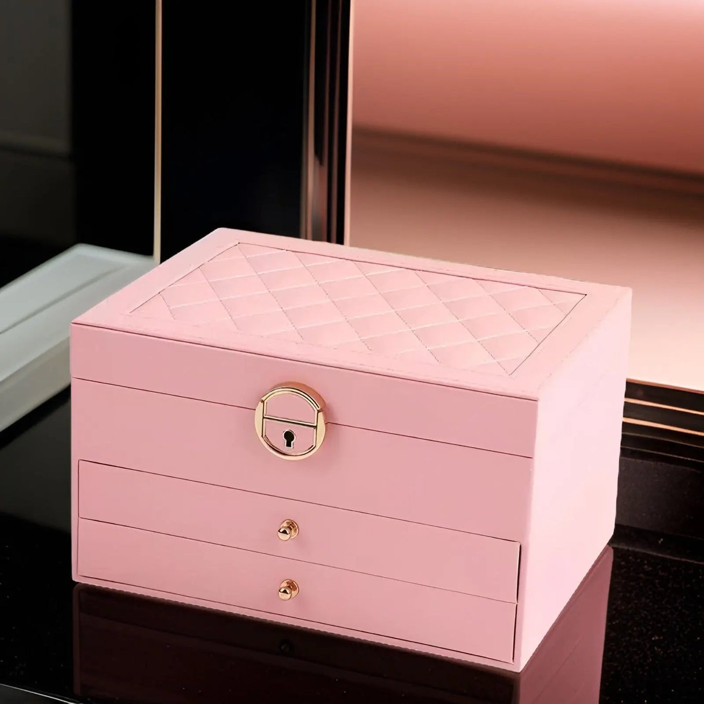 EleganceBox Luxus Schmuckbox – Mehrere Aufbewahrungsbox für Schmuck | Karnz