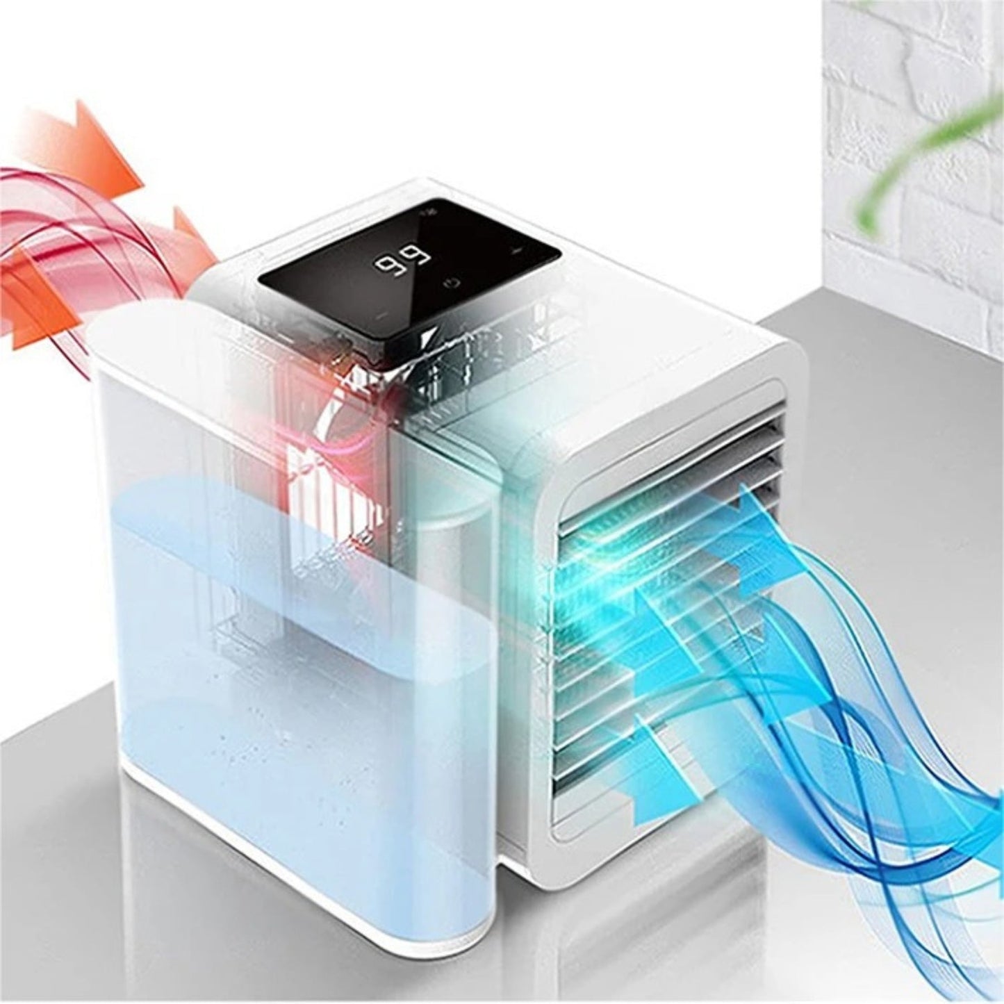 MicroCool Mini Klimaanlage Tragbarer Verdunstungsschwamm-Kühler mit 1000ml Wassertank | Karnz