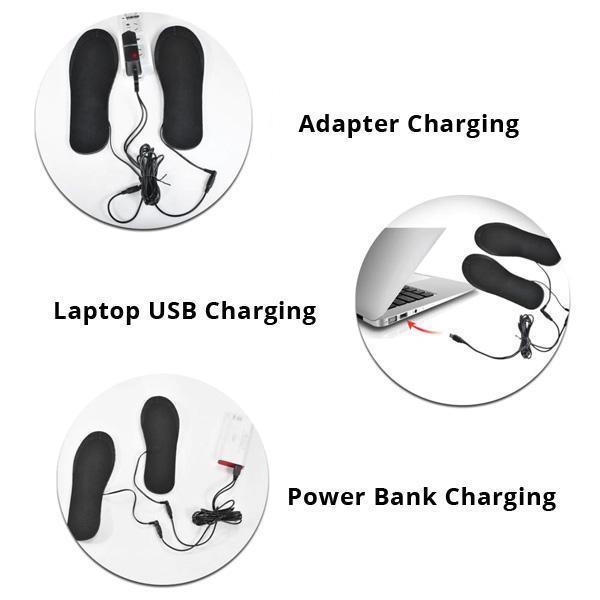 USB beheizte Einlegesohlen Fußwärmer (1 Paar) | Karnz